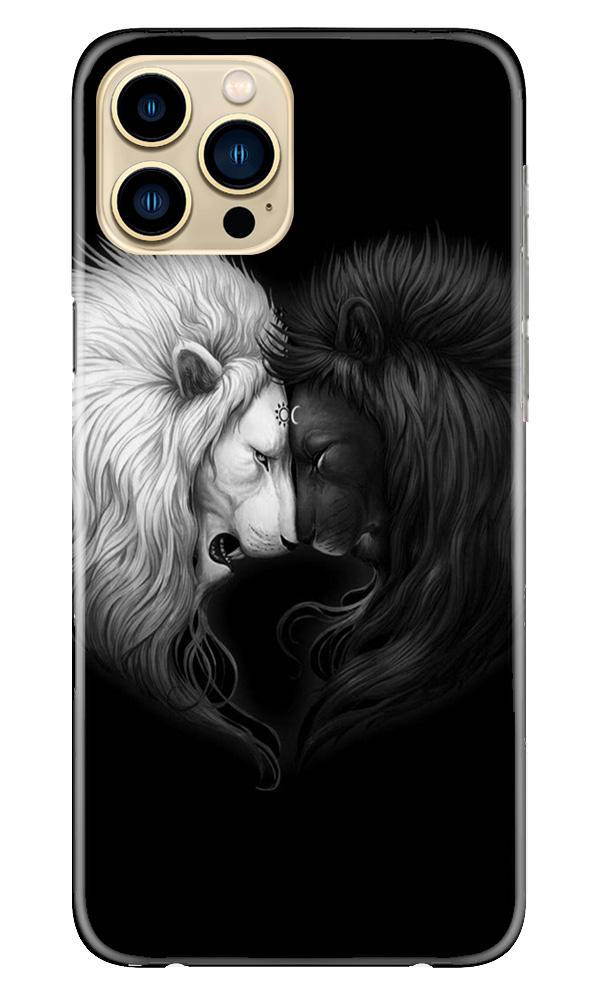 Dark White Lion Case for iPhone 13 Pro  (Design - 140)