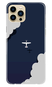 Clouds Plane Mobile Back Case for iPhone 13 Pro (Design - 196)