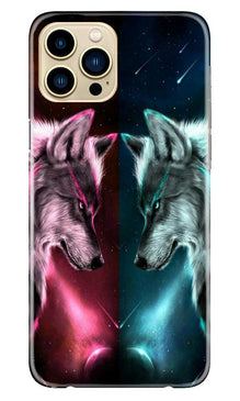 Wolf fight Mobile Back Case for iPhone 13 Pro Max (Design - 221)