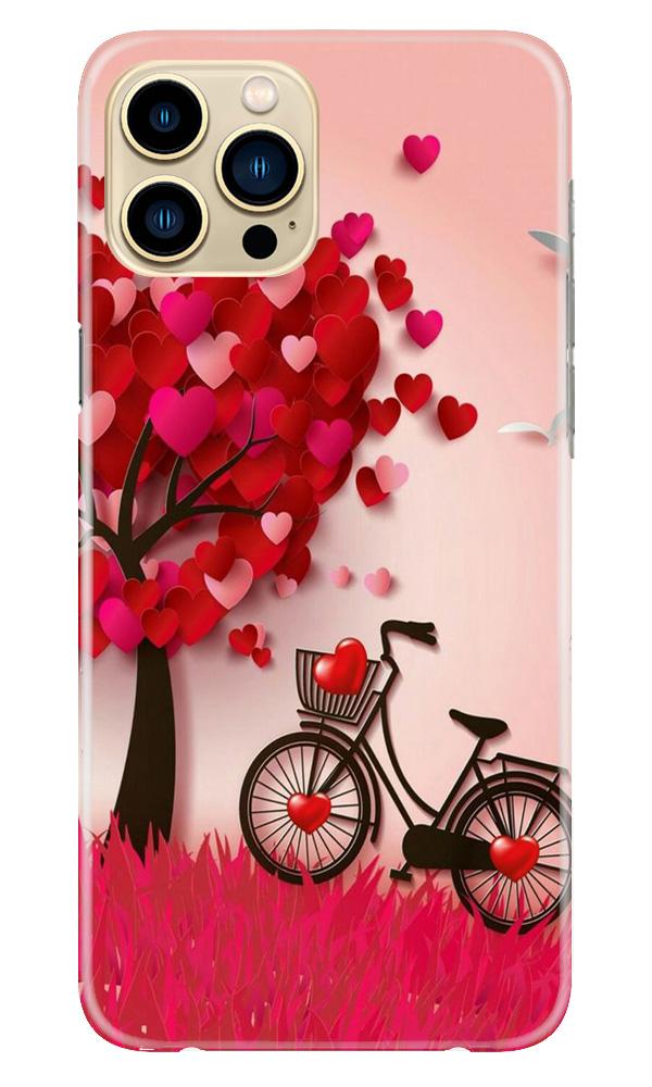 Red Heart Cycle Case for iPhone 13 Pro (Design No. 222)