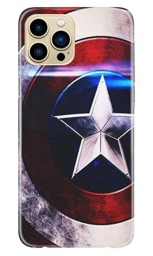 Captain America Shield Mobile Back Case for iPhone 13 Pro Max (Design - 250)