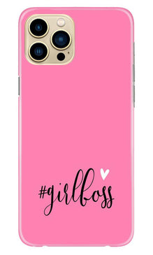 Girl Boss Pink Mobile Back Case for iPhone 13 Pro Max (Design - 269)