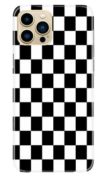 Black White Boxes Mobile Back Case for iPhone 13 Pro (Design - 372)