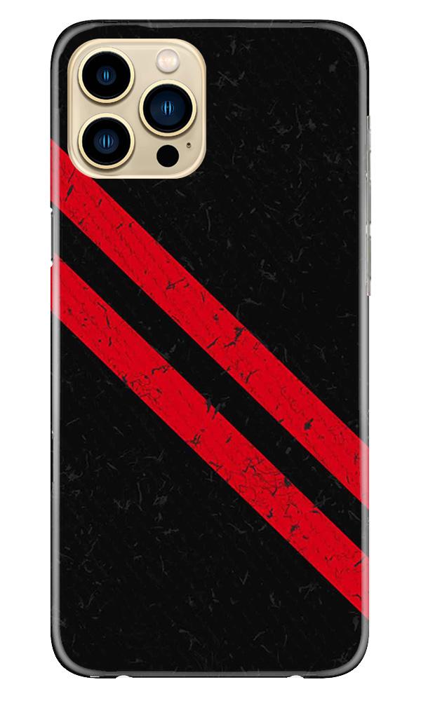 Black Red Pattern Mobile Back Case for iPhone 13 Pro (Design - 373)