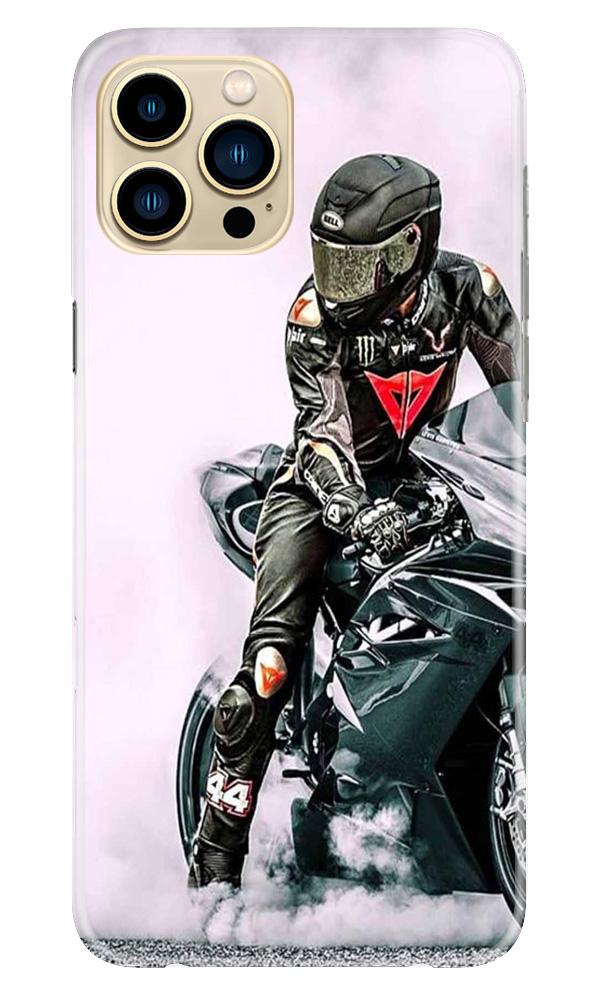 Biker Mobile Back Case for iPhone 13 Pro (Design - 383)