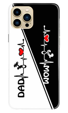 Love Mom Dad Mobile Back Case for iPhone 13 Pro Max (Design - 385)
