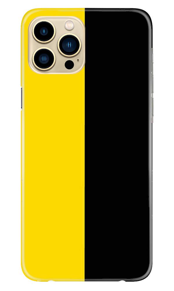 Black Yellow Pattern Mobile Back Case for iPhone 13 Pro Max (Design - 397)