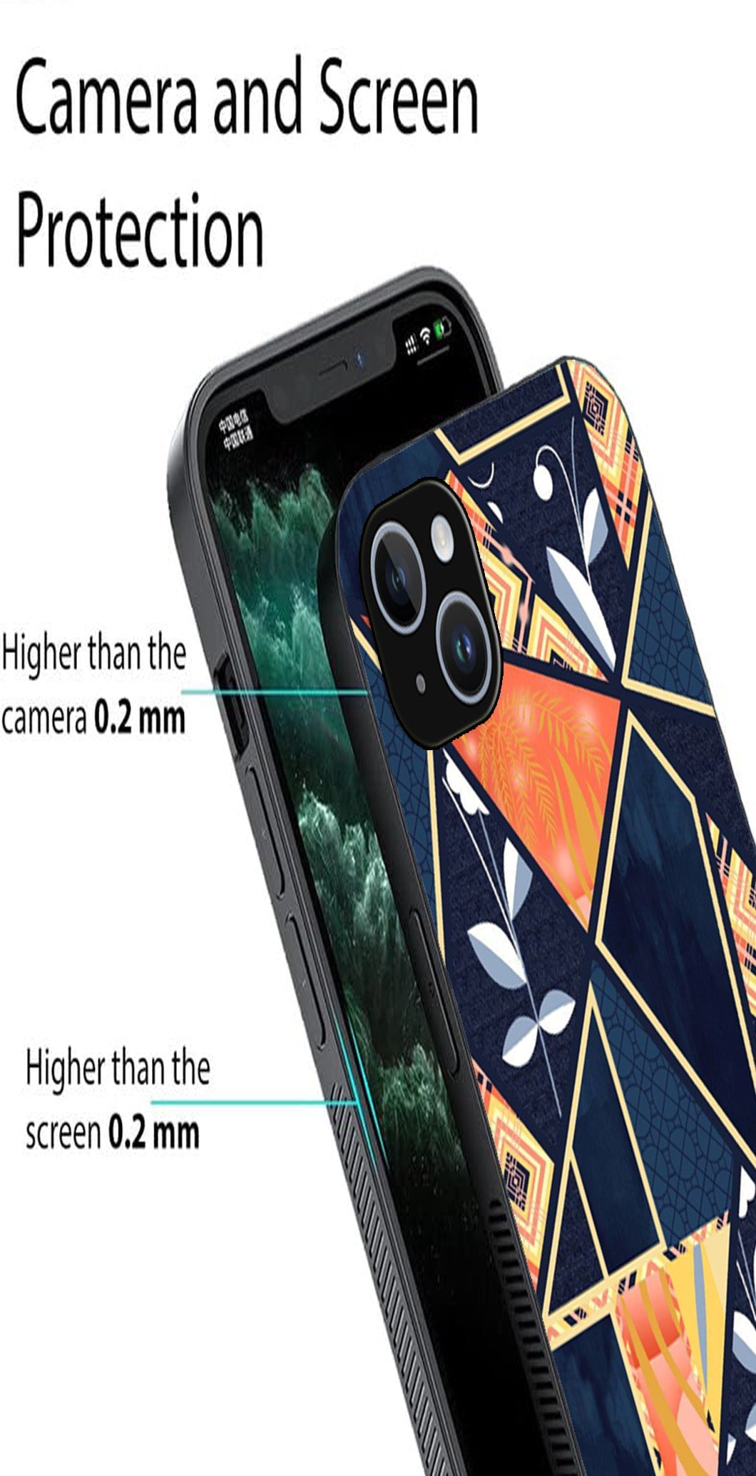 Marble Design Metal Mobile Case for iPhone 14 Plus