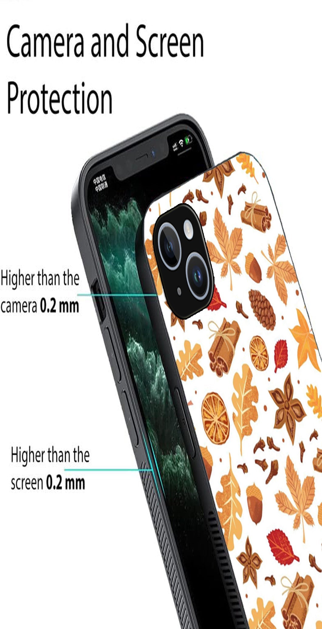 Autumn Leaf Metal Mobile Case for iPhone 14 Plus