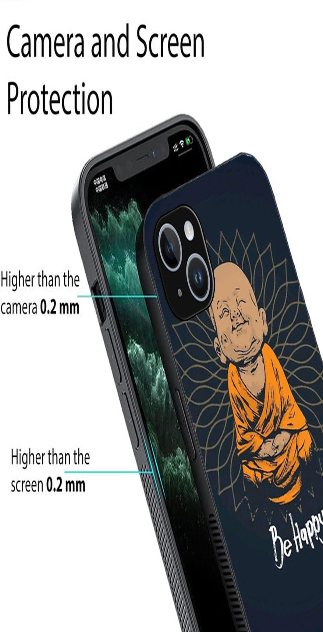 Be Happy Metal Mobile Case for iPhone 14 Plus