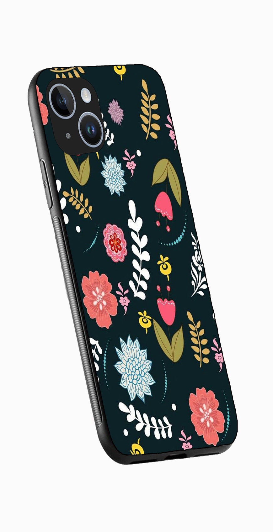 Floral Pattern2 Metal Mobile Case for iPhone 13  (Design No -12)