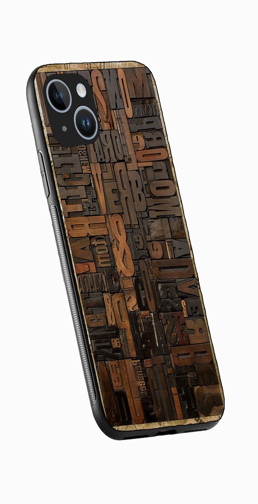 Alphabets Metal Mobile Case for iPhone 13  (Design No -32)