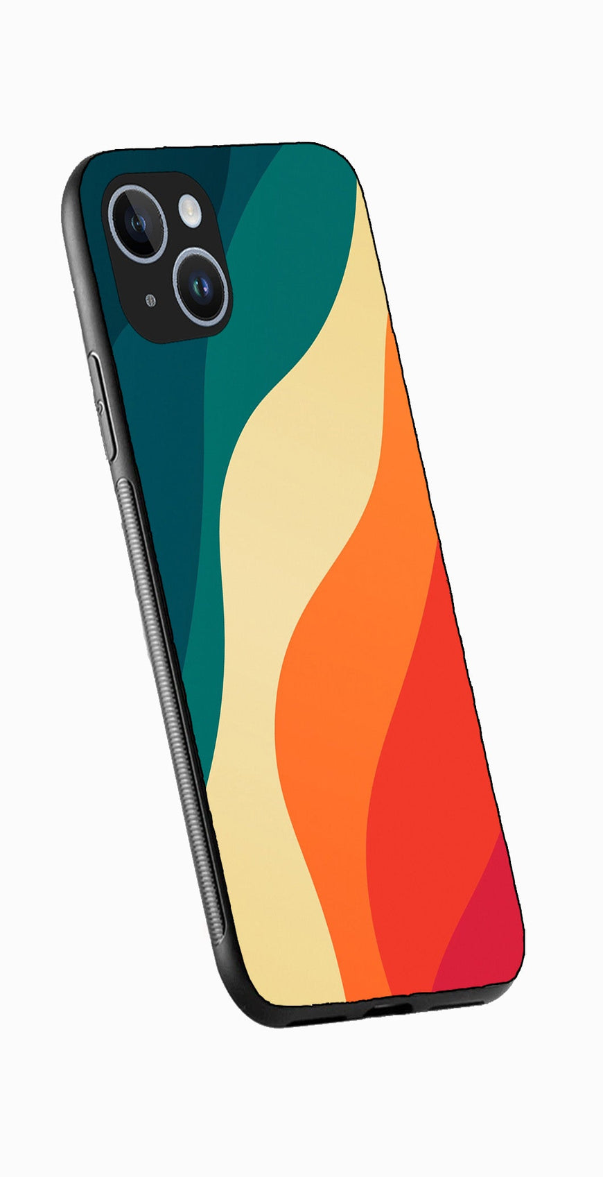 Muted Rainbow Metal Mobile Case for iPhone 14  (Design No -39)