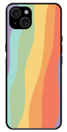 Muted Rainbow Metal Mobile Case for iPhone 15 Plus