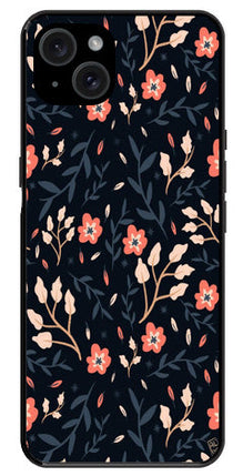 Floral Pattern Metal Mobile Case for iPhone 15