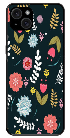 Floral Pattern2 Metal Mobile Case for iPhone 15
