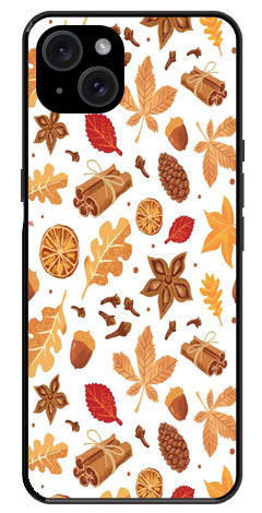 Autumn Leaf Metal Mobile Case for iPhone 15 Plus