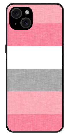 Pink Pattern Metal Mobile Case for iPhone 15