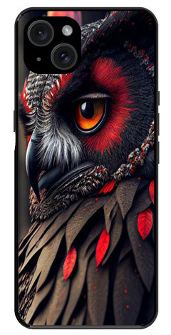 Owl Design Metal Mobile Case for iPhone 15