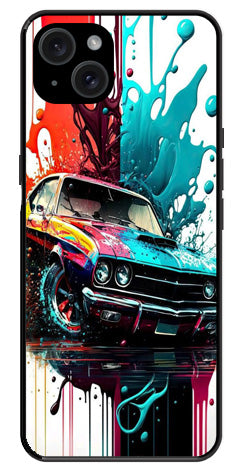 Vintage Car Metal Mobile Case for iPhone 15 Plus