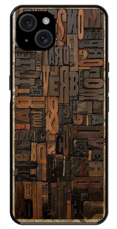 Alphabets Metal Mobile Case for iPhone 15