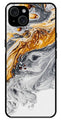 Marble Pattern Metal Mobile Case for iPhone 15 Plus