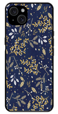 Floral Pattern  Metal Mobile Case for iPhone 15