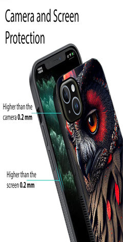 Owl Design Metal Mobile Case for iPhone 15 Plus