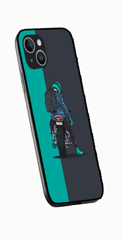 Bike Lover Metal Mobile Case for iPhone 15  (Design No -05)