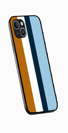 MultiColor Pattern Metal Mobile Case for iPhone 15  (Design No -17)