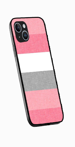 Pink Pattern Metal Mobile Case for iPhone 15 Plus  (Design No -23)