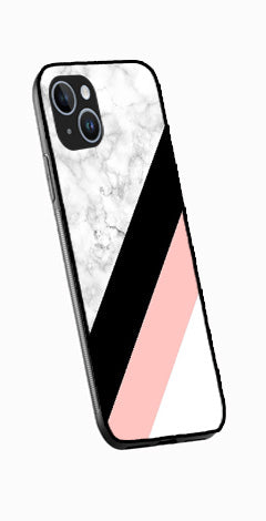 Marble Design Metal Mobile Case for iPhone 15 Plus  (Design No -24)