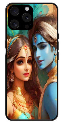 Lord Radha Krishna Metal Mobile Case for iPhone 15 Pro Max