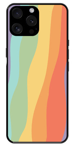 Muted Rainbow Metal Mobile Case for iPhone 15 Pro