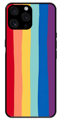Rainbow MultiColor Metal Mobile Case for iPhone 15 Pro
