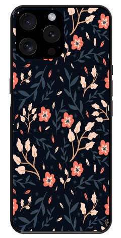 Floral Pattern Metal Mobile Case for iPhone 15 Pro Max
