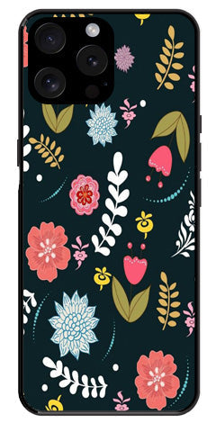 Floral Pattern2 Metal Mobile Case for iPhone 15 Pro Max
