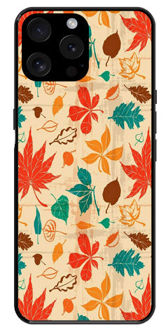 Leafs Design Metal Mobile Case for iPhone 15 Pro