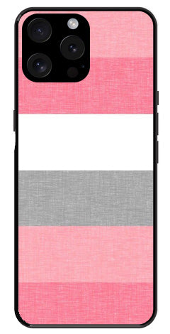 Pink Pattern Metal Mobile Case for iPhone 15 Pro