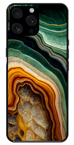 Marble Design Metal Mobile Case for iPhone 15 Pro Max