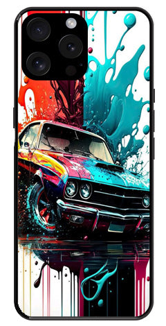 Vintage Car Metal Mobile Case for iPhone 15 Pro Max