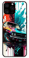Vintage Car Metal Mobile Case for iPhone 15 Pro
