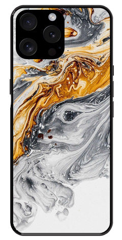 Marble Pattern Metal Mobile Case for iPhone 15 Pro Max