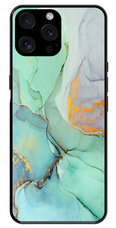 Marble Design Metal Mobile Case for iPhone 15 Pro