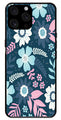 Flower Leaves Design Metal Mobile Case for iPhone 15 Pro Max