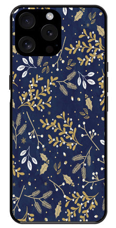 Floral Pattern  Metal Mobile Case for iPhone 15 Pro Max
