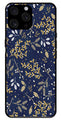 Floral Pattern  Metal Mobile Case for iPhone 15 Pro