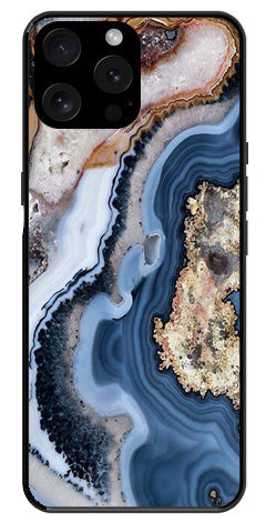 Marble Design Metal Mobile Case for iPhone 15 Pro