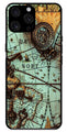 Map Design Metal Mobile Case for iPhone 15 Pro Max
