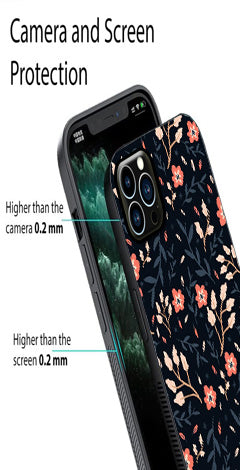 Floral Pattern Metal Mobile Case for iPhone 15 Pro Max